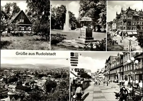 Ak Rudolstadt in Thüringen, Volkskundemuseum Thüringer Bauernhäuser, Platz der Opfer des Faschismus