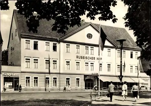 Ak Weimar in Thüringen, Hotel Russischer Hof, Goetheplatz 2
