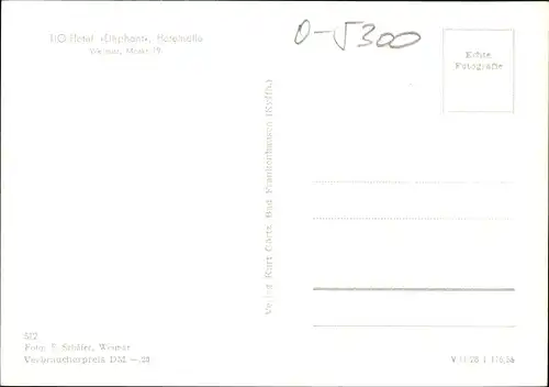 Ak Weimar in Thüringen, HO-Hotel Elephant, Hotelhalle