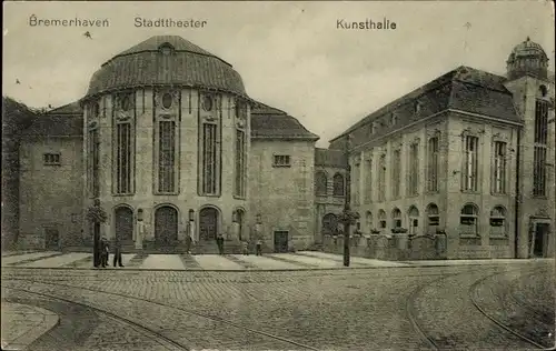 Ak Bremerhaven, Stadttheater, Kunsthalle