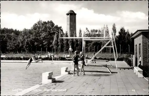 Ak Varel in Oldenburg Jadebusen, Badeanstalt