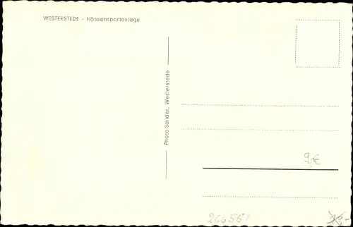 Ak Westerstede im Kreis Ammerland, Ansicht der Jugendherberge und Hössensportanlage