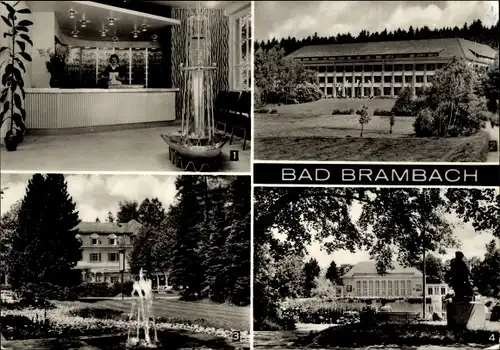 Ak Bad Brambach im Vogtland, Schillerquelle, Festhalle, Kuranlagen, Julius-Fucik-Haus