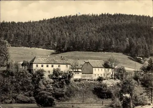 Ak Langenorla in Thüringen, Ferienheim Schimmersburg, VEB Berggold Pößneck
