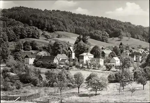 Ak Langendembach Langenorla in Thüringen, Panorama vom Ort