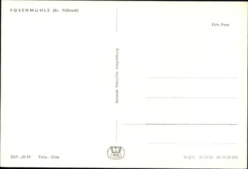 Ak Posen Knau Neustadt an der Orla Thüringen, Posenmühle