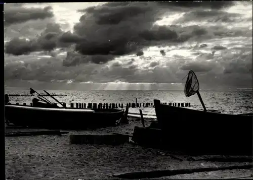 Ak Ostseebad Graal Müritz, Abendstimmung, Strand