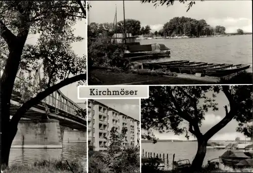 Ak Kirchmöser Brandenburg Havel, Teilansichten, Brücke, Uferpartie