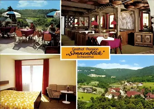 Ak Schwabthal Bad Staffelstein am Main Oberfranken, Gasthof Pension Sonnenblick, Innenansicht