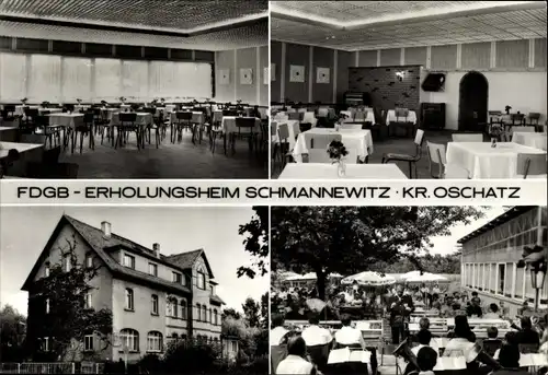 Ak Schmannewitz Dahlen in Sachsen, FDGB-Erholungsheim, Innenansicht, Terrasse