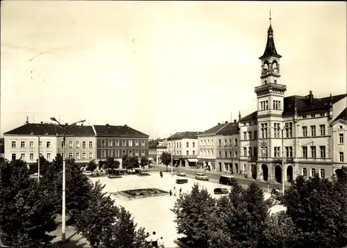 Ak Oelsnitz im Vogtland, Markt mit Rathaus