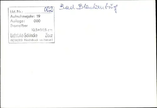 Foto Ak Bad Blankenburg in Thüringen, Hotel Eberritsch, HO Weinhaus