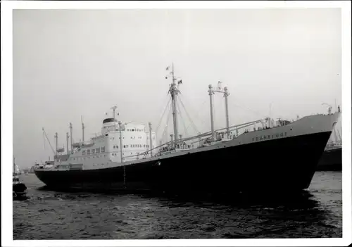 Foto Ak Frachtschiff Frankfurt, HAPAG, 1954