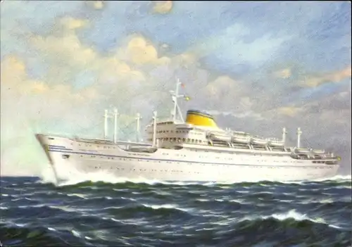 Künstler Ak Lloyd Triestino di navigazione, MS Neptunia