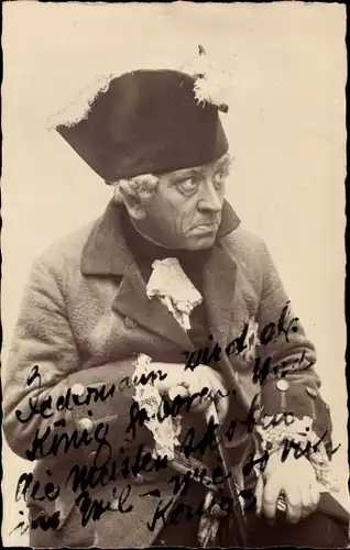 Foto Ak Schauspieler Bruno Harprecht als Alter Fritz, Autogramm, Portrait