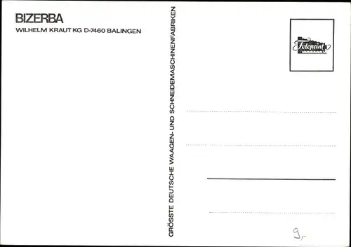 Ak Balingen im Zollernalbkreis, Bizerba Werke 1, Wilhelm Kraut, Waagen und Maschinenfabrik