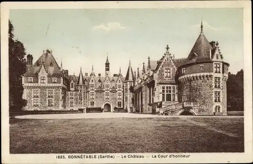 Ak Bonnetable Sarthe, das Schloss