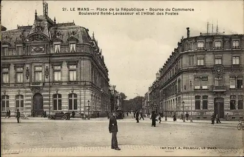 Ak Le Mans Sarthe, Place de la République, Bourse du Commerce, Hôtel des Postes