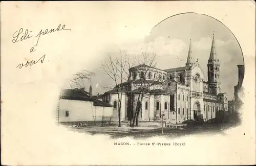 Ak Mâcon Saône-et-Loire, St-Pierre-Kirche
