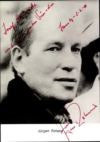 Ak Schauspieler Jürgen Roland, Portrait, Autogramm