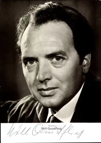Ak Schauspieler Will Quadflieg, Portrait, Autogramm