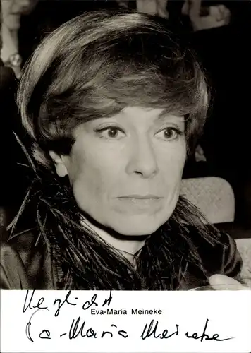 Ak Schauspielerin Eva Maria Meineke, Portrait, Autogramm