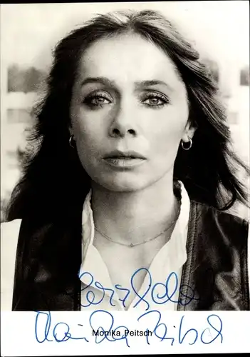 Ak Schauspielerin Monika Peitsch, Portrait, Autogramm