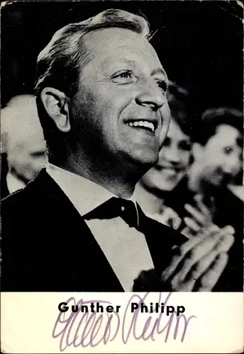 Ak Schauspieler Gunther Philipp, Autogramm, Portrait