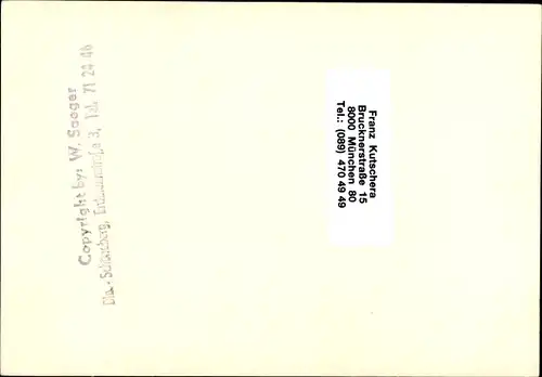 Foto Ak unbekannter Schauspieler, vermutlich Franz Kutschera, Portrait, Autogramm