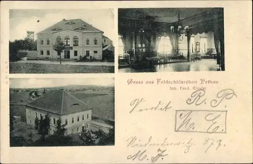 Ak Pethau Zittau in Sachsen, Gasthaus Feldschlösschen, Inh. Ferd. Rössler