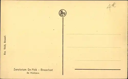 Ak Brasschaet Polygone Brasschaat Flandern Antwerpen, Mick&#39;s Sanatorium