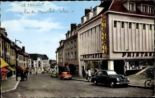 Ak Le Creusot Saône et Loire, Rue du Maréchal Leclerc