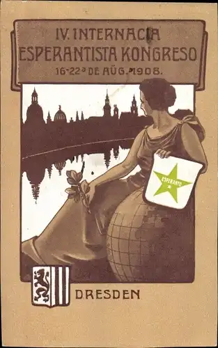 Ak Dresden, IV Internacia Esperantista Kongreso 1908, Esperanto