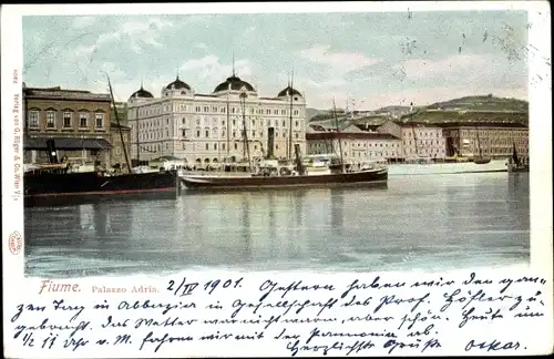 Ak Rijeka Fiume Kroatien, Palazzo Adria