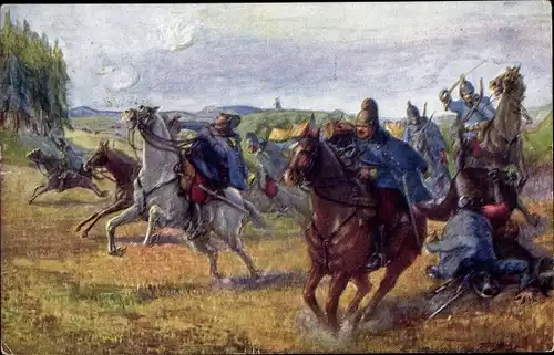 Ak Aus dem goldenen Buch der Armee, 10. Dragoner Regiment, KuK Armee