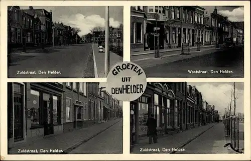 Ak Den Helder Nordholland Niederlande, Zuidstraat, Weststraat