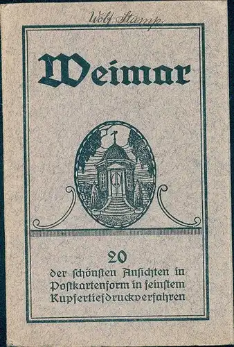 20 alte Ak Weimar in Thüringen im Sammelheft, diverse Ansichten