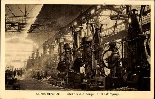 12 alte Ak Fabrikgelände von Renault, diverse Ansichten
