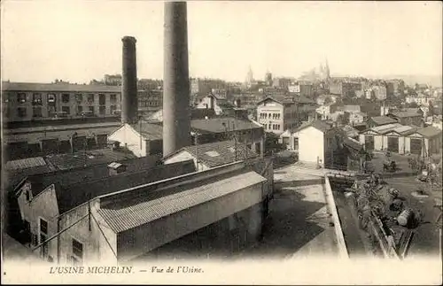 12 alte Ak Fabrik Reifenhersteller Michelin, diverse Ansichten