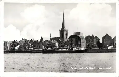 Ak Ouderkerk aan den Ijssel Südholland, Blick auf den Ort, Kirche