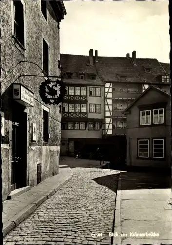 Ak Erfurt in Thüringen, Krämerbrücke