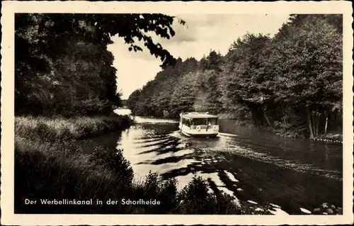 Ak Schorfheide Barnim, Boot auf dem Werbellinkanal