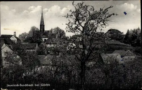 Ak Jauernick Buschbach Markersdorf Oberlausitz, Teilansicht des Ortes