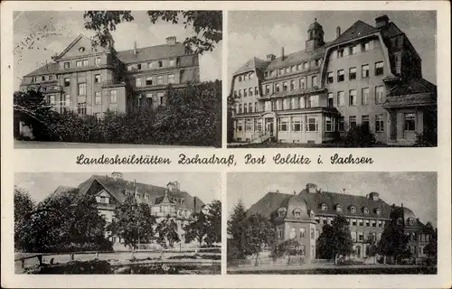 Ak Zschadraß Zschadrass Colditz in Sachsen, Landesheilstätten, Post