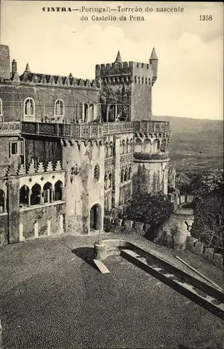 Ak Sintra Cintra Portugal, Torreao do nascente do Castello da Pena