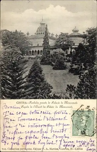 Ak Sintra Cintra Portugal, Palacio de Monserrate