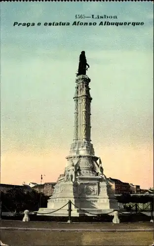 Ak Lisboa Lissabon Portugal, Praca e Estatua de Affonso d&#39;Albuquerque