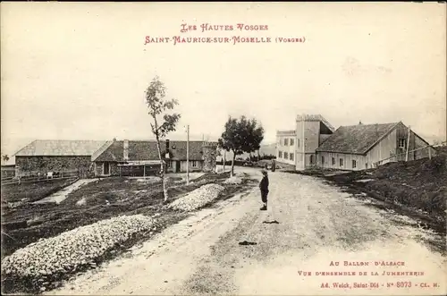 Ak Saint Maurice sur Moselle Vosges, Straßenpartie, Teilansicht