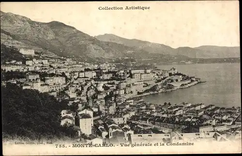 Ak Monte-Carlo Monaco, Gesamtansicht und Condamine