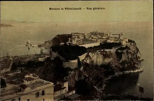 Postkarte Monaco, Fürstentum, Gesamtansicht